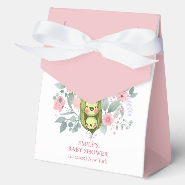 Ballotins Jardin Floral Cute Pois Doux Dans Baby shower Pod (Recto)