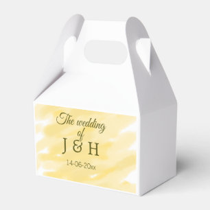 Ballotins Jaune beurre pastel le mariage du nom du couple