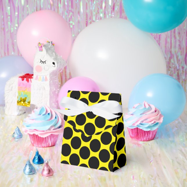 Ballotins Jaune clair avec tente style point noir 4x2x5 (Fête)