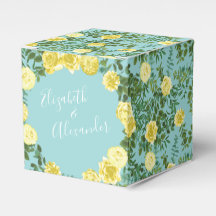 Jaune clair et Aqua Rose Turquoise Mariage Floral