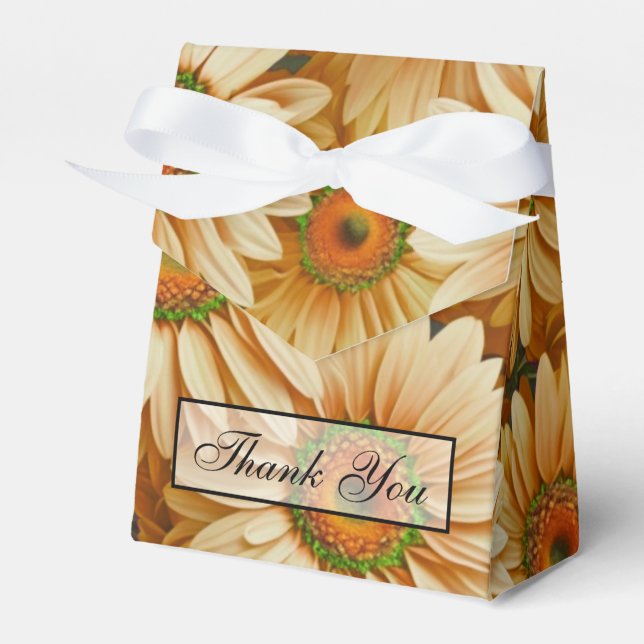 Ballotins Jaune floral jaune tournesol jaunes marguerites (Verso)