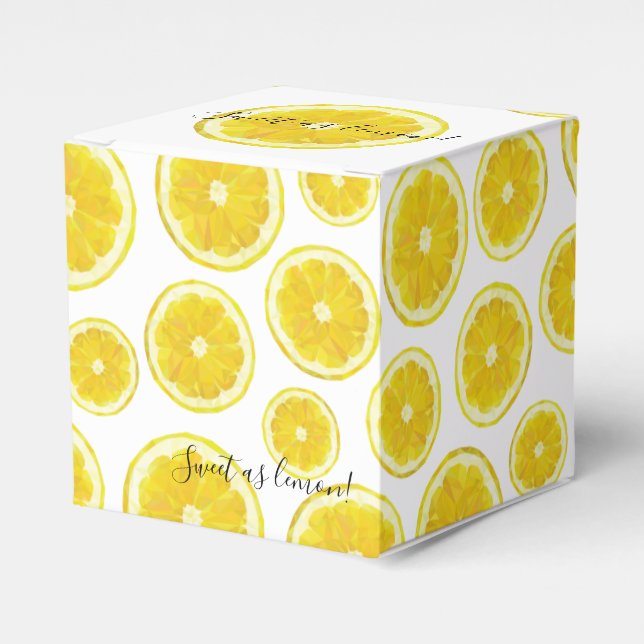 Ballotins Jaune frais tranche de citron cadeau ballotin (Verso)