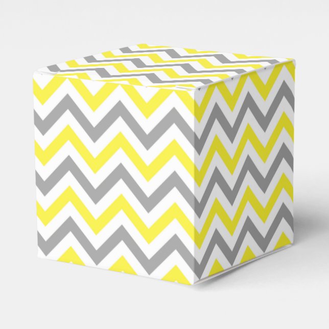 Ballotins Jaune, Gris Dk What Grand Motif Chevron ZigZag (Verso)