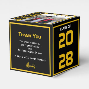 Ballotins Jaune Noir Blanc Moderne Photo de Fête de Remise d