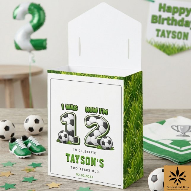 Ballotins J'avais 1 ans maintenant j'en ai 2 Football – 2ème (I Was 1 Now I’m 2 Soccer – All-Star 2nd Birthday favor box)