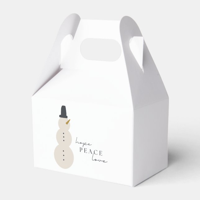 Ballotins J'espère l'amour pour la paix. Noël Snowman Ballot (Arrière)