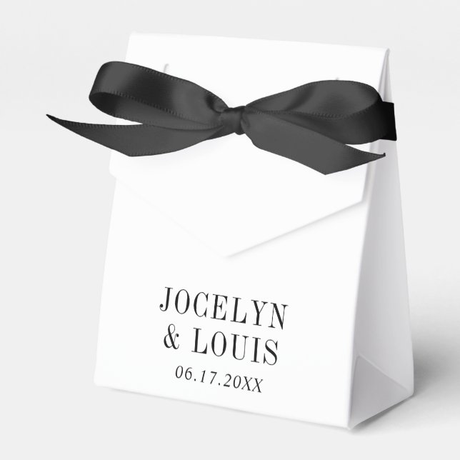 Ballotins Jocelyn Mariage moderne noir et blanc (Verso)