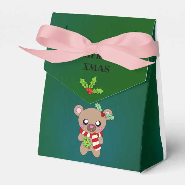Ballotins Joli arbre de Noël de l'ours en peluche (Verso)