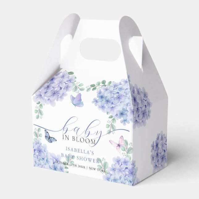 Ballotins Joli Baby shower de jardin fleuri Hydrangea (Verso)