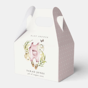 Ballotins Joli Baby shower Feuilleté Rose Foliage Fille Vête