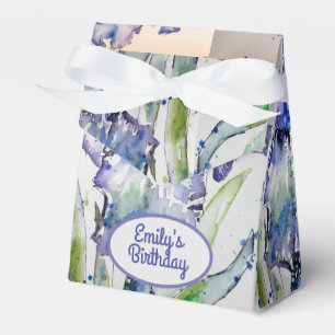 Ballotins Joli bleu Iris Floral Anniversaire Ballotin de gât