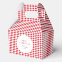Joli cookie personnalisé classique rouge à carreau