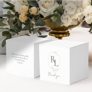 Ballotins Joli Mariage Floral Couple Merci Monogramme