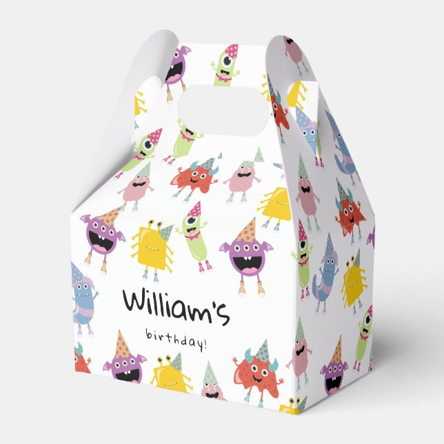 Ballotins Joli Monstres colorés Funny Anniversaire de enfant (Verso)