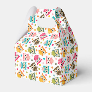 Ballotins Joli motif de chouette multicolore