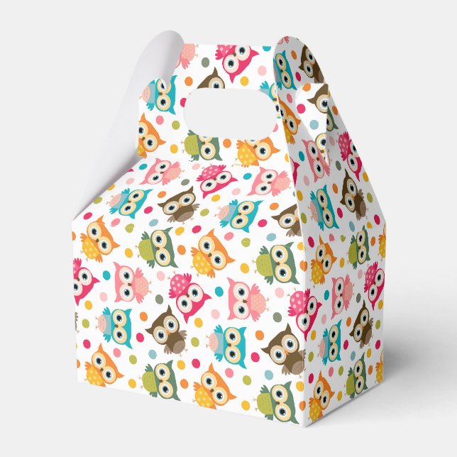 Ballotins Joli motif de chouette multicolore (Verso)