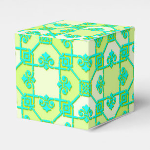 Ballotins Joli motif géométrique en vert et jaune