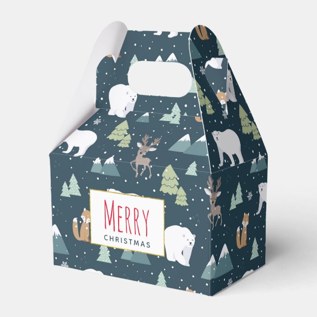 Ballotins Joli Noël Animaux d'hiver Motif rustique (Verso)