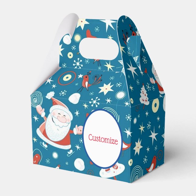 Ballotins Joli Noël Père Noël Motif Gable (Verso)