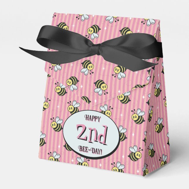 Ballotins Joli Pink Bumblebee rayé rose Anniversaire (Verso)