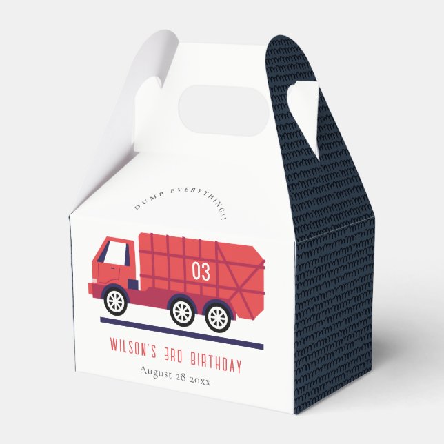 Ballotins Joli Rouge Garbage Truck Enfants N'importe quel âg (Verso)