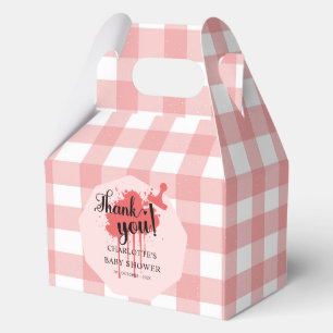 Ballotins Jolie Baby Shower Rose Pastel à Carreaux pour Fill
