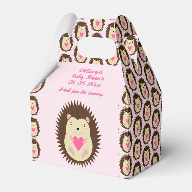 Ballotins Jolie Fête de Naissance de Bébé Fille Hérisson Ros (Verso)