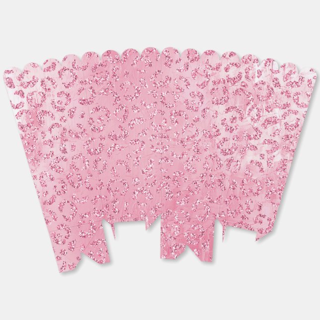 Ballotins Jolie fille sucre Parties scintillant rose léopard (Déplié)