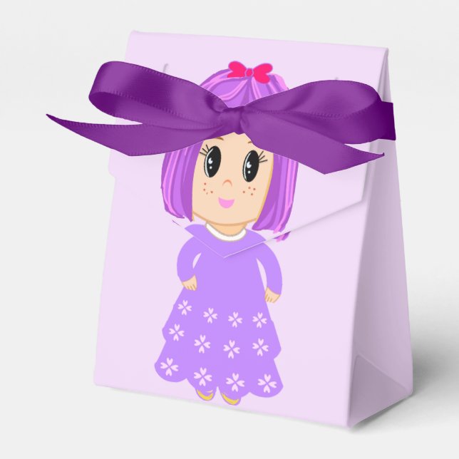 Ballotins Jolie fille violette Merci (Verso)