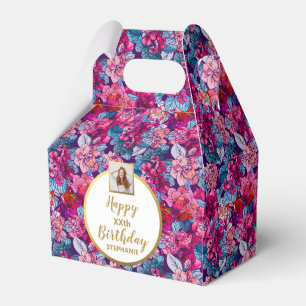 Ballotins Jolies Fleurs Roses, Photo Personnalisée, Joyeux A