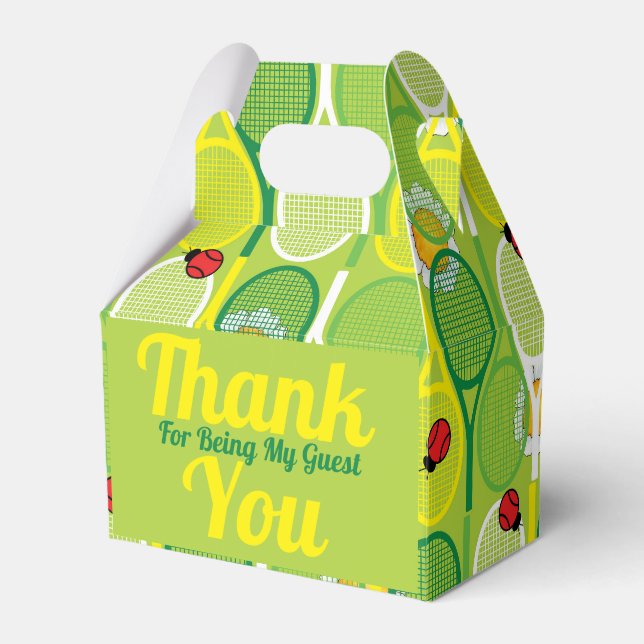 Ballotins Jolies raquettes de tennis avec coccinelle (Verso)