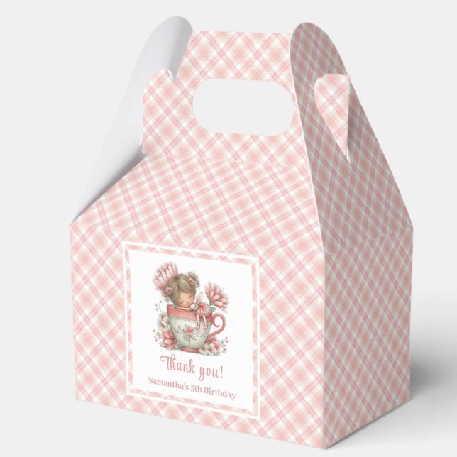Ballotins Jolis fleurs de fard à joues de fée pour fille, ca (Cute Fairy Blush Flowers Girl Birthday Party Favor Box)