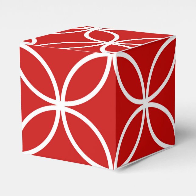 Ballotins Jolis motifs géométriques de cercles rouges et bla (Verso)