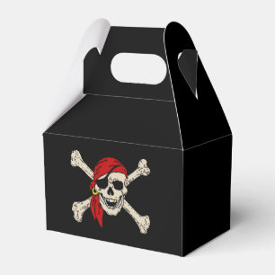 Ballotins Jolly roger Pirate Os crâne Rouge Bandanna