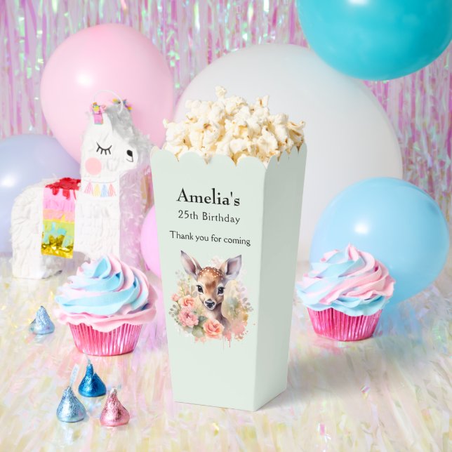 Ballotins Jote Cerf Entouré De Merci Rose D'Anniversaire (Fête)