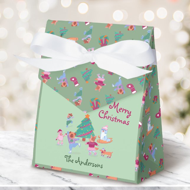 Ballotins Jote Chien Patinage sur glace Pistache Vert Noël (Créateur téléchargé)