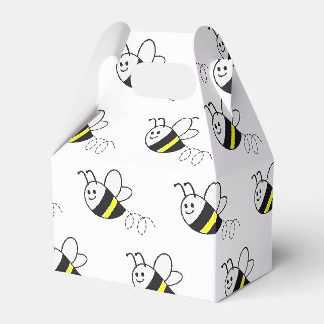 Ballotins Jote Little Bee Motif Baby shower blanc (Verso)