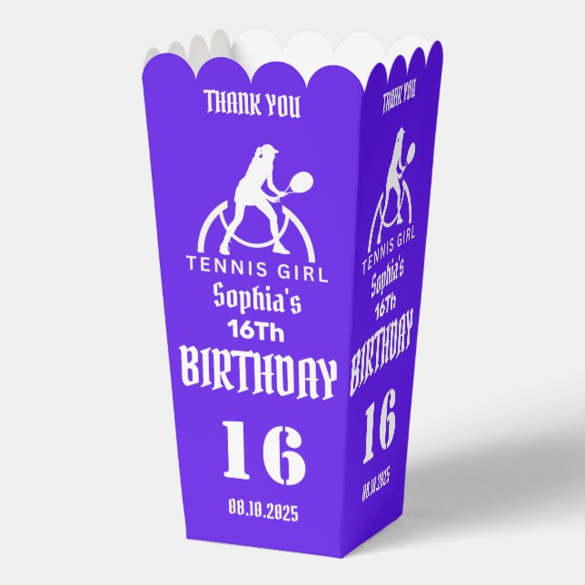 Ballotins Joueuse de tennis, fille d'anniversaire Ballotin (Recto)