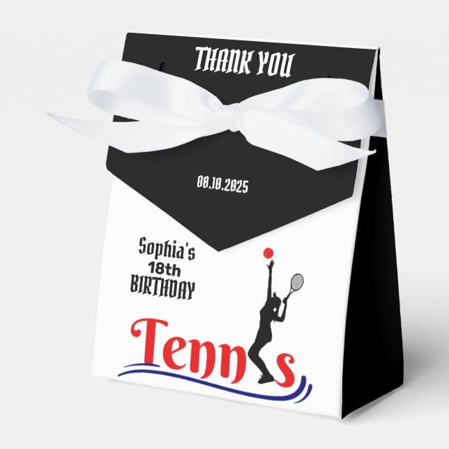 Ballotins Joueuse de tennis, fille d'anniversaire Ballotin (Verso)