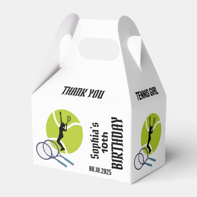 Ballotins Joueuse de tennis, fille d'anniversaire Ballotin (Verso)