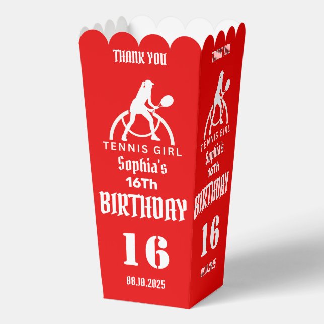 Ballotins Joueuse de tennis, fille d'anniversaire Ballotin (Recto)