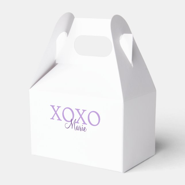 Ballotins Jour de la Saint Valentin Xoxo ajouter nom pastel  (Verso)