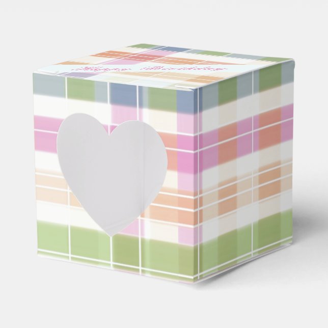 Ballotins Jovely Plaid Heart Ballotin invité (Verso)