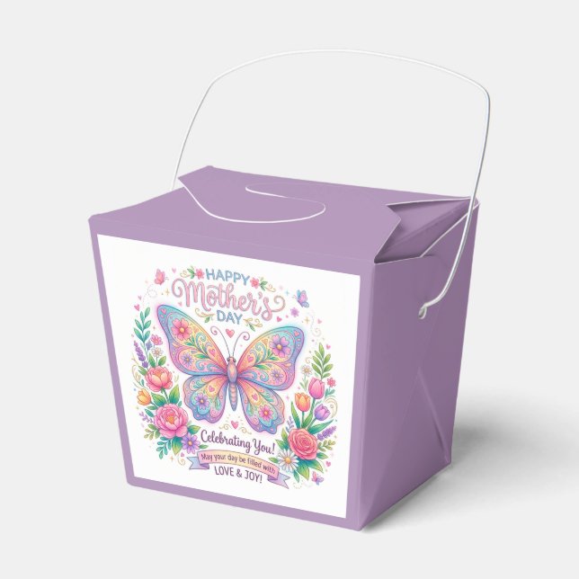 Ballotins Joyeuse Fête des Mères Papillon Conception Florale (Verso)
