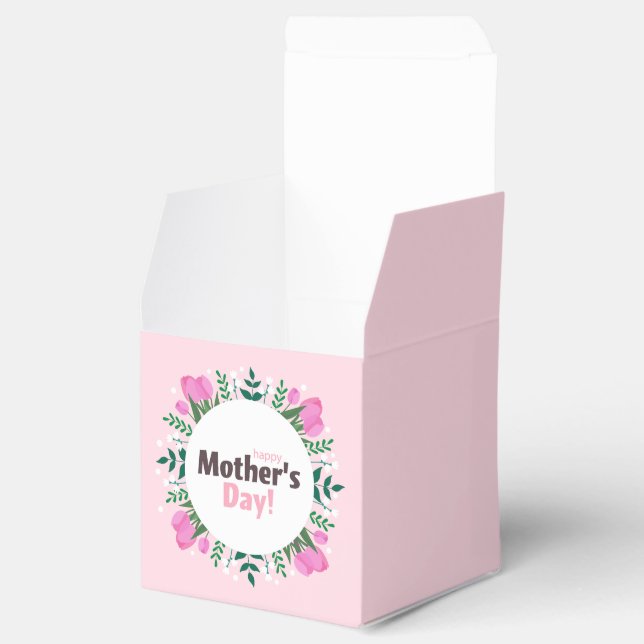 Ballotins Joyeuse fête des Mères  Tulipes roses (Ouvert)