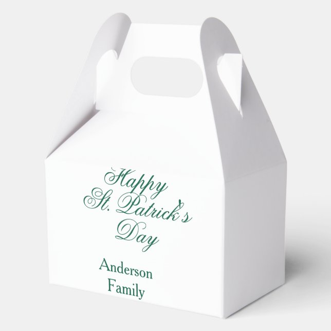 Ballotins Joyeuse Saint-Patrick famille nom vert minimal (Recto)
