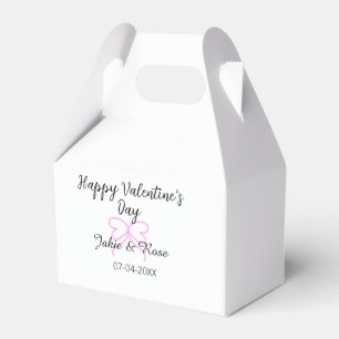 Ballotins Joyeuse Saint-Valentin cœur rose ruban nom date st