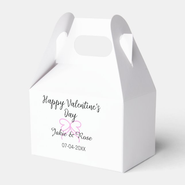 Ballotins Joyeuse Saint-Valentin cœur rose ruban nom date st (Verso)