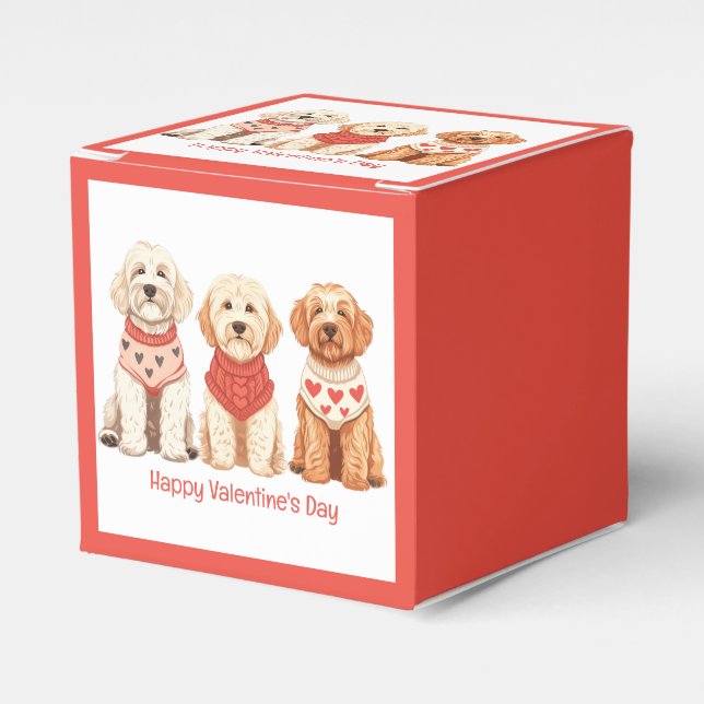 Ballotins Joyeuse Saint-Valentin Goldendoodle Chiens (Verso)