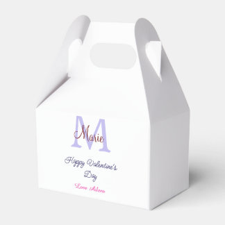 Ballotins Joyeuse Saint-Valentin pastel violet monogramme ro